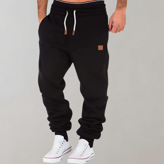 Men's Pants Sweatpants – Relaxed Fit – Cotton Blend – Drawstring Waist – Ribbed Cuffs