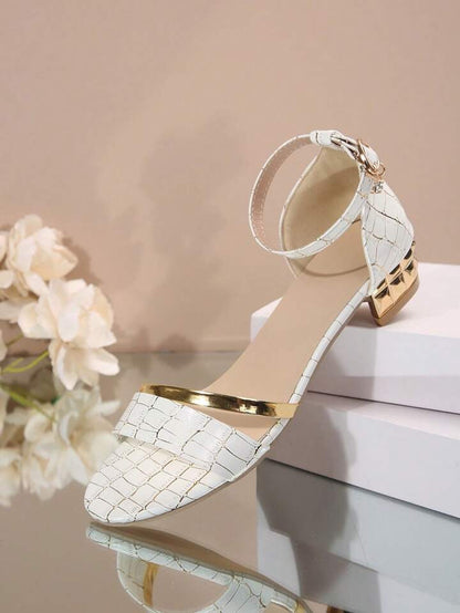 Women's Sandals – Open Toe – Supportive Fit – Block Heel – Elegant Ankle Strap