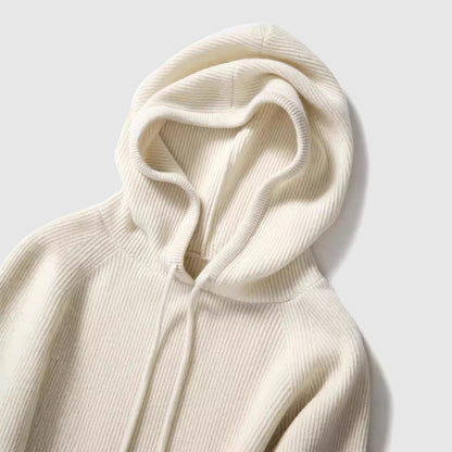 Rosa Relaxed Fit Hooded Sweater | Ribbed Hooded Sweater