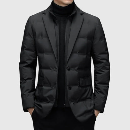 Men's Jacket – Tailored Cut – Quilted Blazer Style – Two-Button Closure