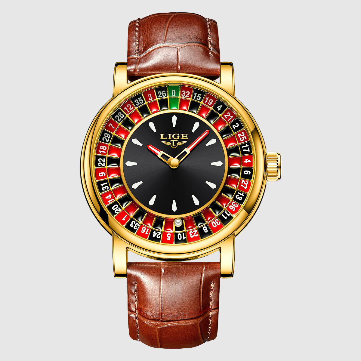 Tommy Roulette Dial Watch | Embossed Strap Watch