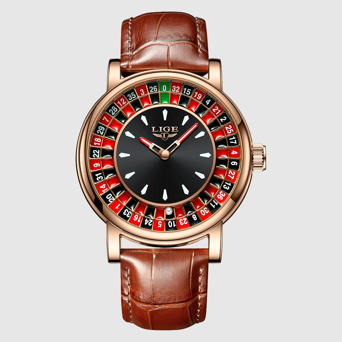 Tommy Roulette Dial Watch | Embossed Strap Watch