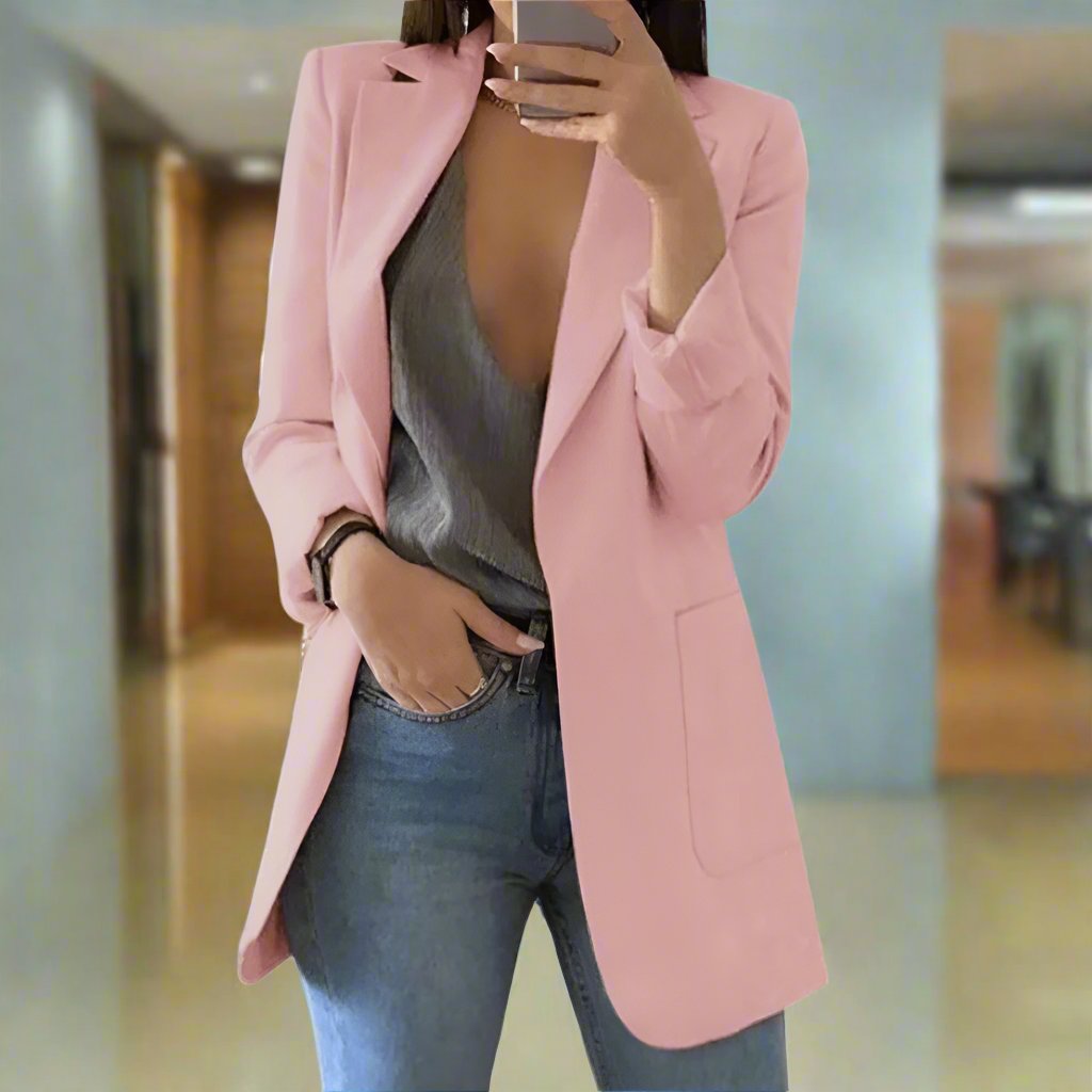 Kvinner Blazer - Skreddersydd Passform - Enkelspent - Klassisk Notch-Slag