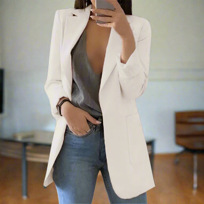 Kvinner Blazer - Skreddersydd Passform - Enkelspent - Klassisk Notch-Slag