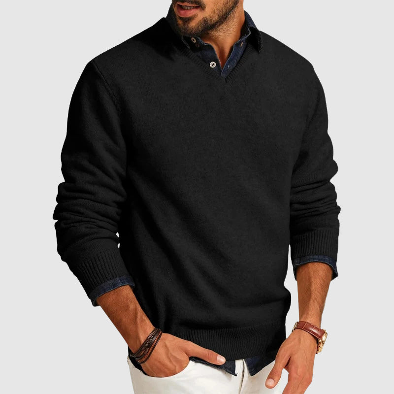 Reuben Regular Fit V-Neck Sweater | Long Sleeve V-Neck Sweater