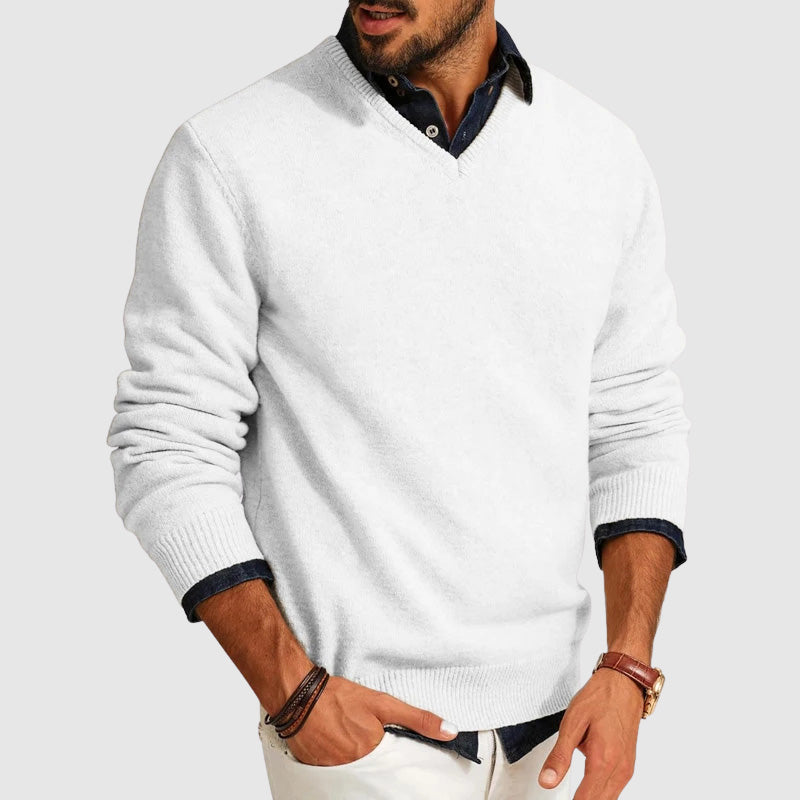 Reuben Regular Fit V-Neck Sweater | Long Sleeve V-Neck Sweater