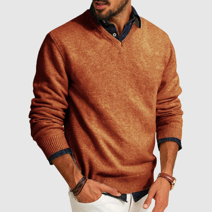 Reuben Regular Fit V-Neck Sweater | Long Sleeve V-Neck Sweater