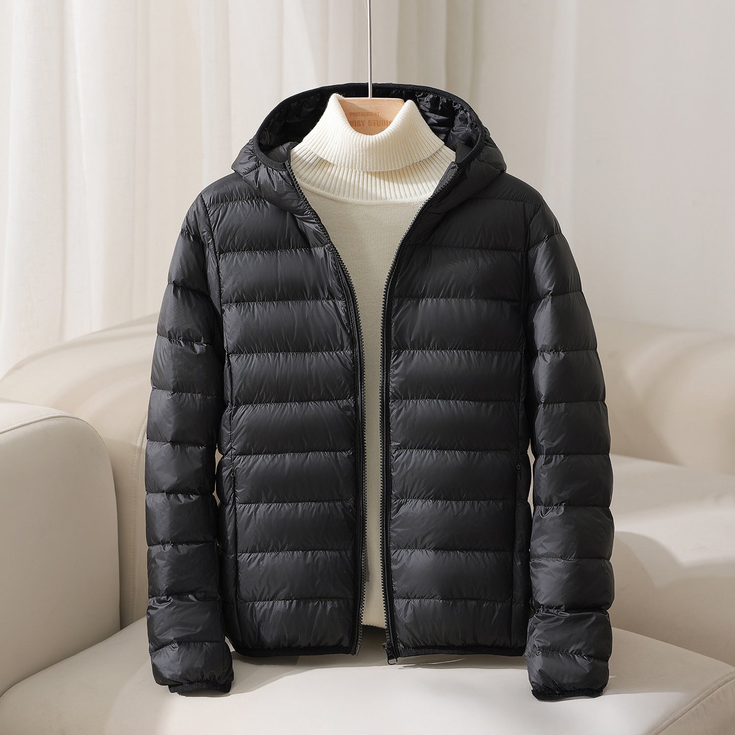 Sophie Quilted Hooded Puffer Jacket | Zip Front Puffer Jacket