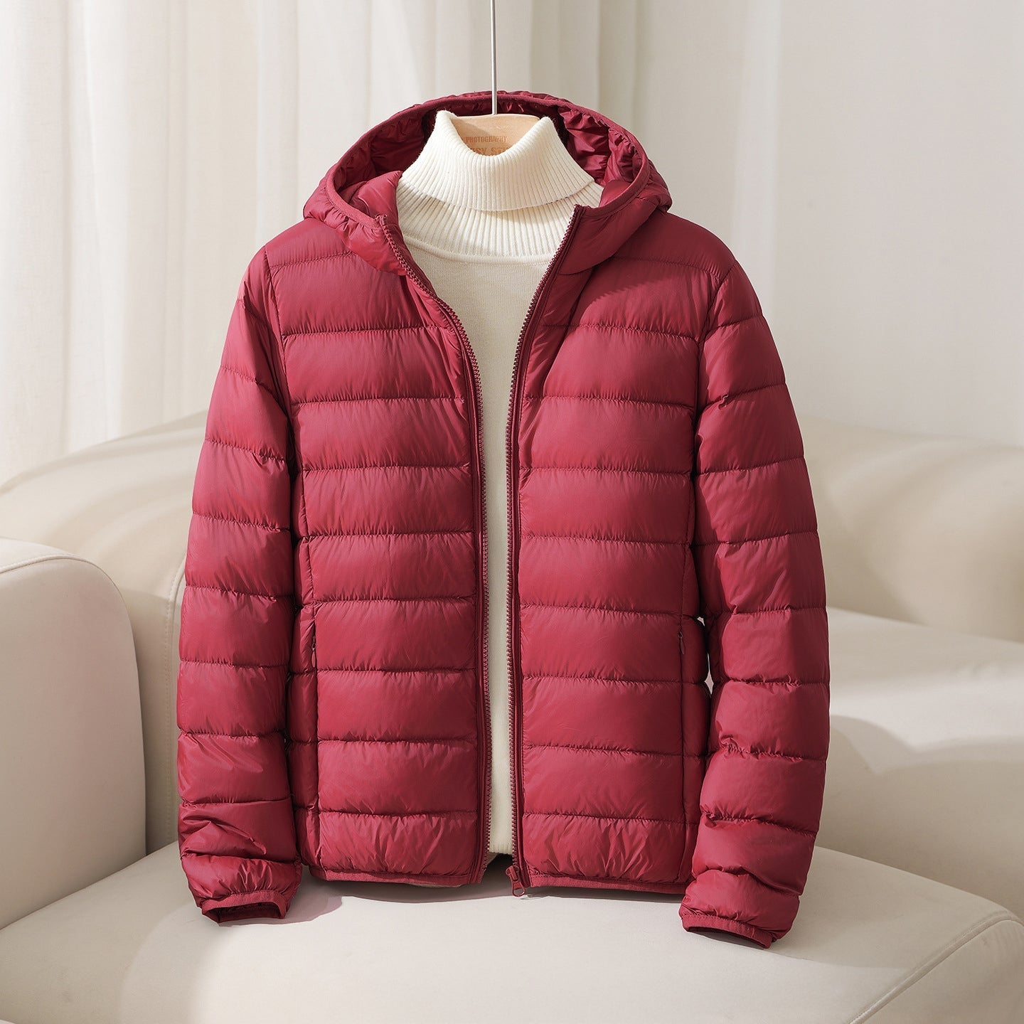 Sophie Quilted Hooded Puffer Jacket | Zip Front Puffer Jacket