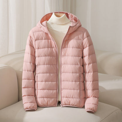 Sophie Quilted Hooded Puffer Jacket | Zip Front Puffer Jacket