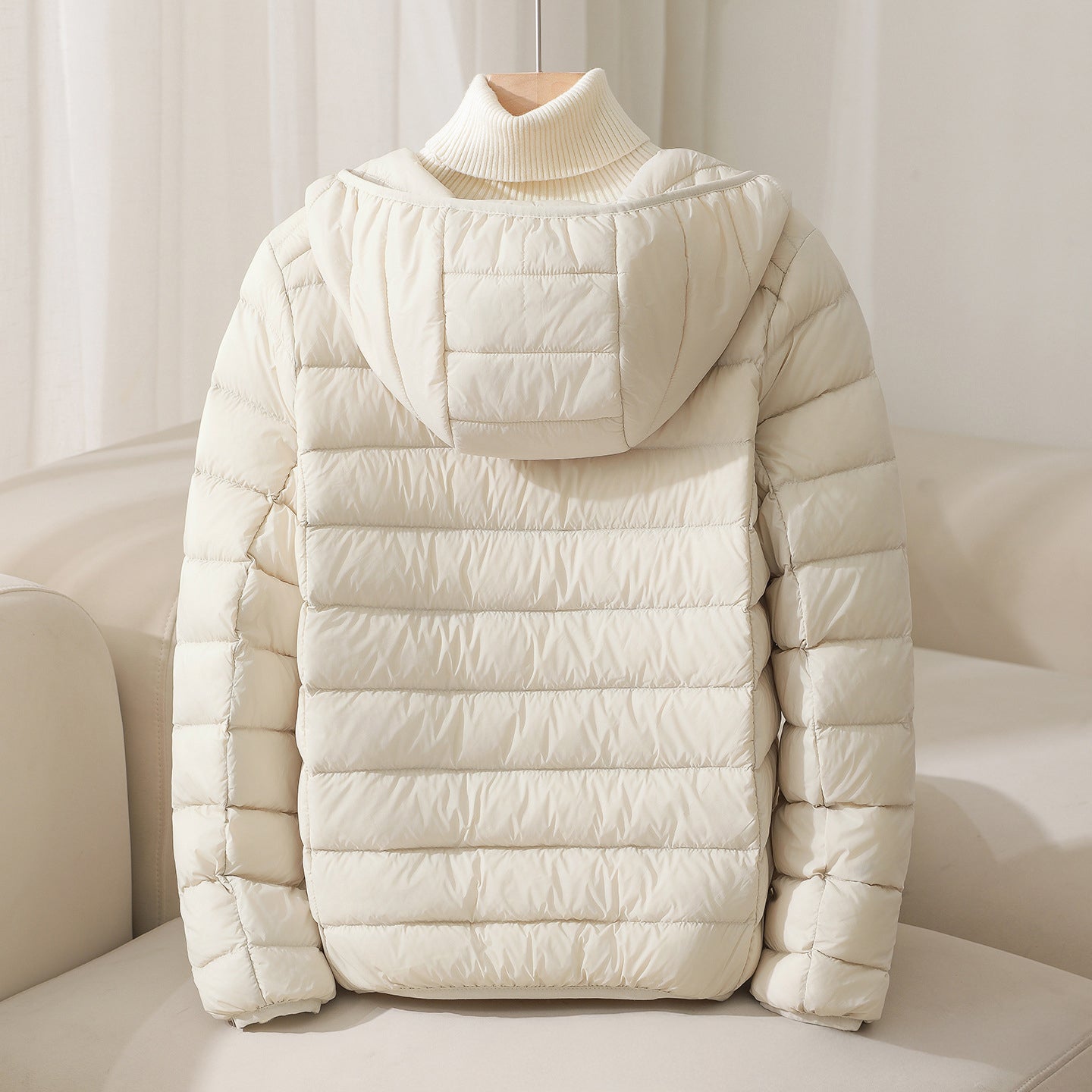 Sophie Quilted Hooded Puffer Jacket | Zip Front Puffer Jacket