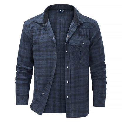 Marco Relaxed Fit Flannel Shirt | Plaid Long Sleeve Flannel Shirt