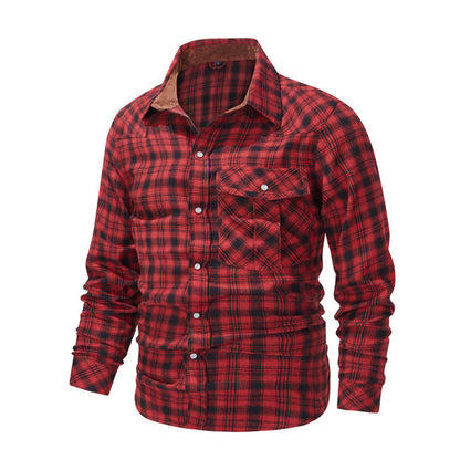 Marco Relaxed Fit Flannel Shirt | Plaid Long Sleeve Flannel Shirt