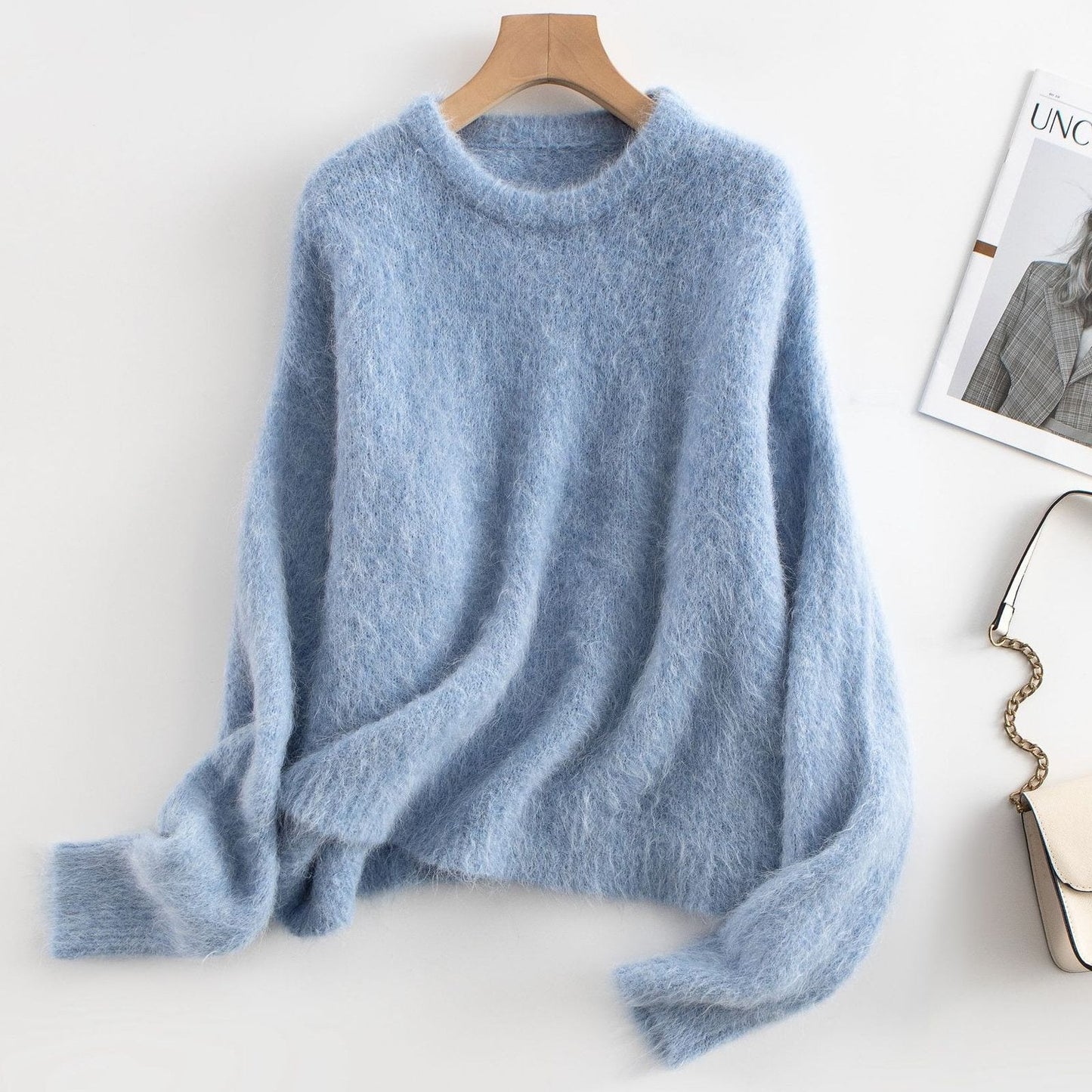 Chiara Relaxed Fit Sweater | Crewneck Long Sleeve Sweater