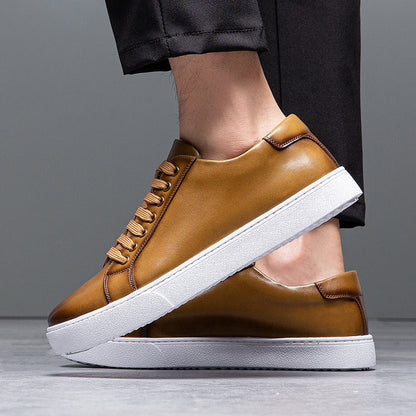 Tommy Leather Low-Top Sneakers | Lace-Up, Contrast Sole Sneakers