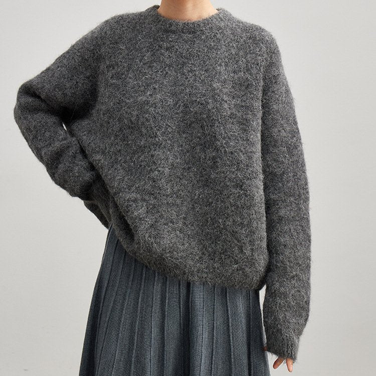 Chiara Relaxed Fit Sweater | Crewneck Long Sleeve Sweater