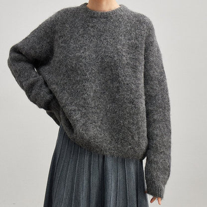 Chiara Relaxed Fit Sweater | Crewneck Long Sleeve Sweater
