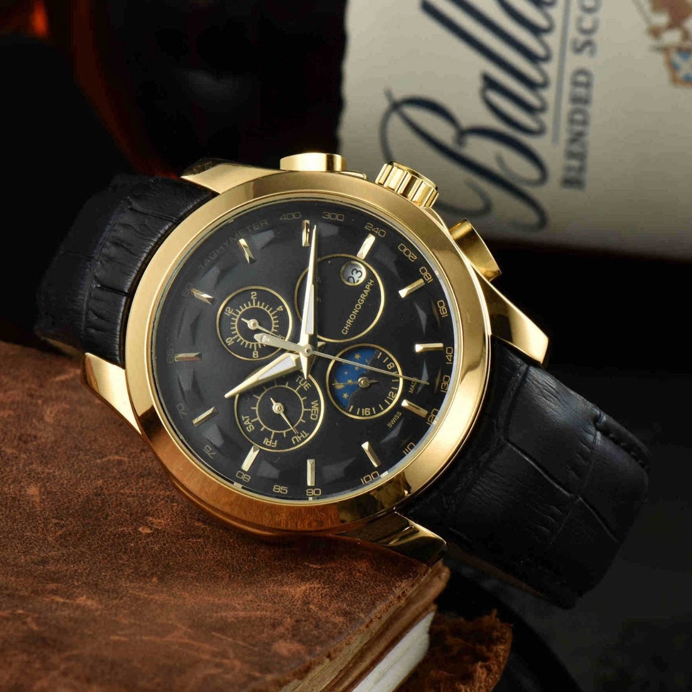 Isaac Chronograph Watch | Moon Phase Chronograph Watch