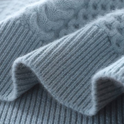 Chiara Relaxed Fit Turtleneck Sweater | Cable Knit Sweater