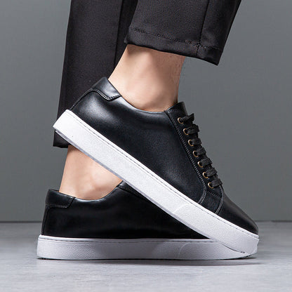 Tommy Leather Low-Top Sneakers | Lace-Up, Contrast Sole Sneakers