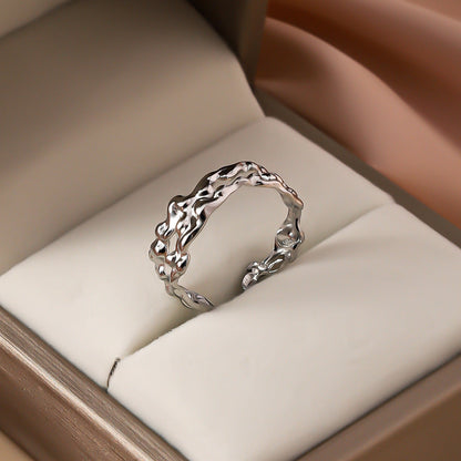 Giorgia Adjustable Ring | Molten Textured Ring