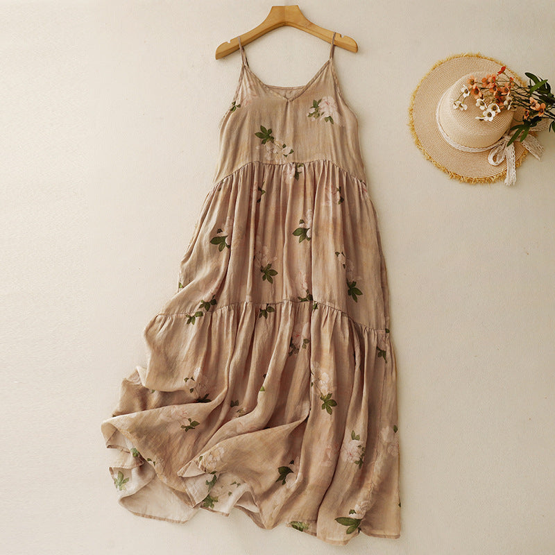 Beatrice Linen Two-Piece Set | Floral Maxi Dress Two-Piece Set