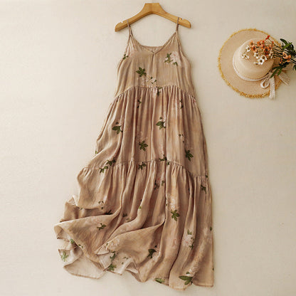 Beatrice Linen Two-Piece Set | Floral Maxi Dress Two-Piece Set