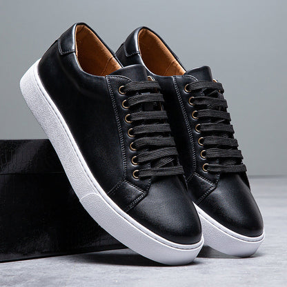 Tommy Leather Low-Top Sneakers | Lace-Up, Contrast Sole Sneakers