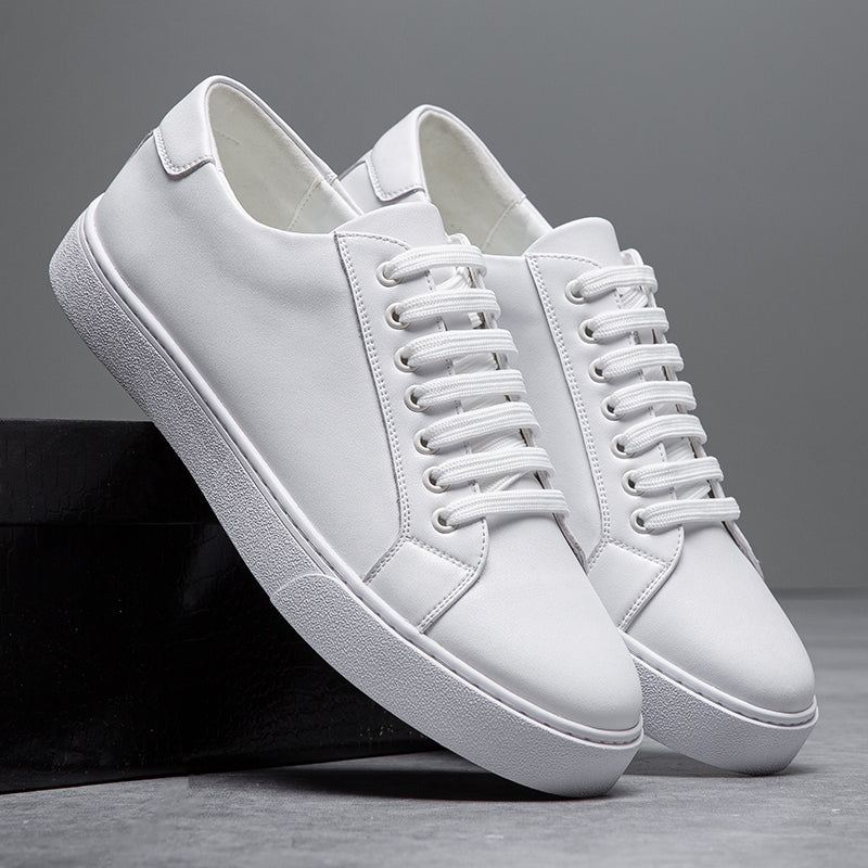 Tommy Leather Low-Top Sneakers | Lace-Up, Contrast Sole Sneakers