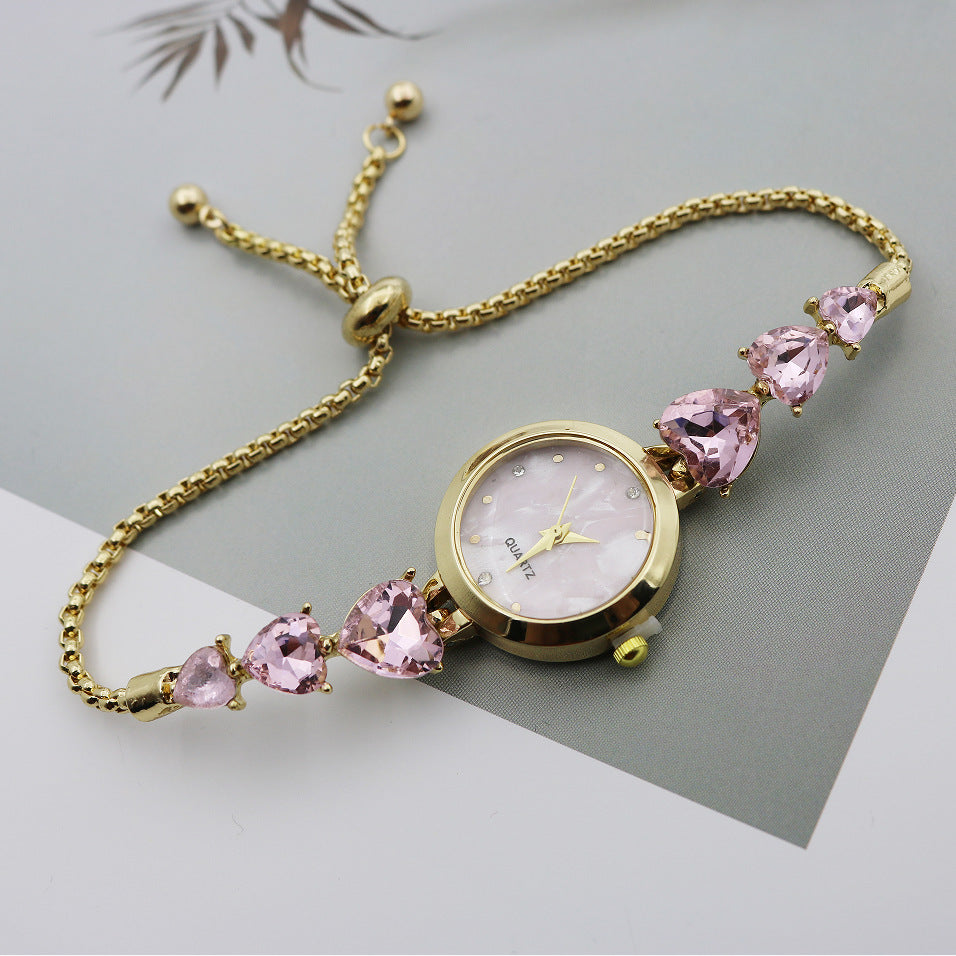Martina Gemstone Bracelet Watch | Slider Chain Bracelet Watch