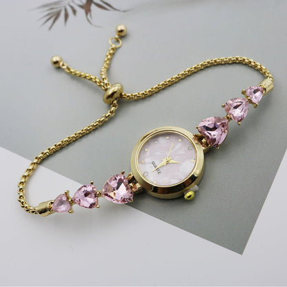 Martina Gemstone Bracelet Watch | Slider Chain Bracelet Watch