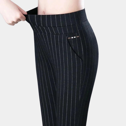Women's Pants – Slim Fit – High Waist – Stretch Fabric – Ankle Length – Elegant Style