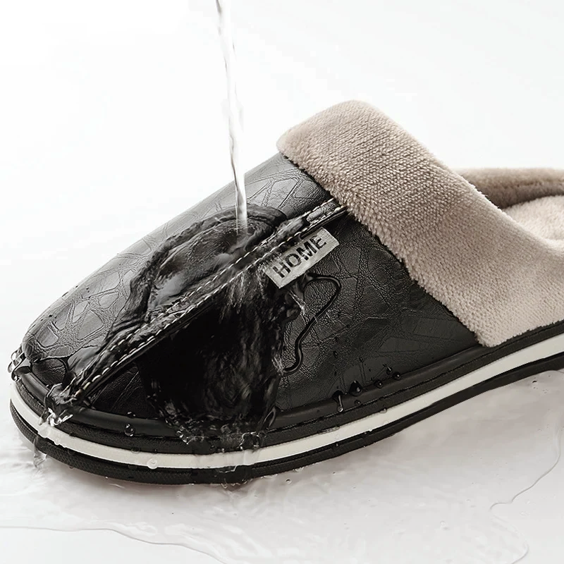 Riccardo Leather Slippers | Plush Lining Slippers