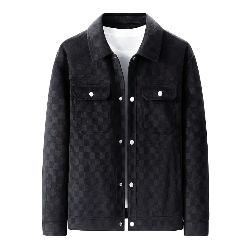 Lorenzo Relaxed Fit Jacket | Checkered, Button Front Jacket