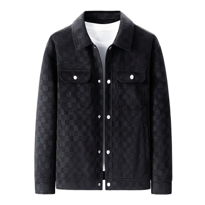 Lorenzo Relaxed Fit Jacket | Checkered, Button Front Jacket