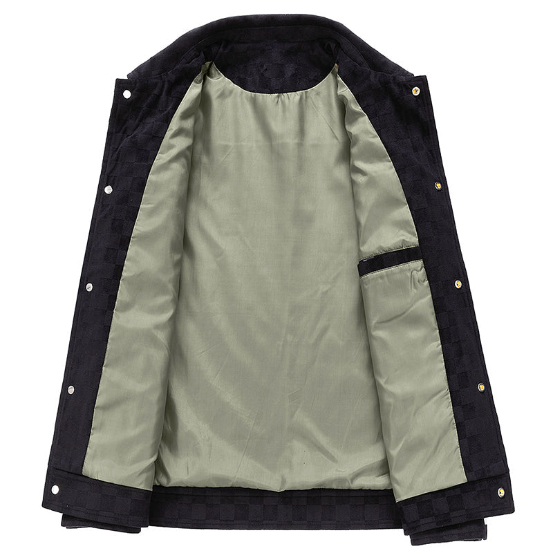 Lorenzo Relaxed Fit Jacket | Checkered, Button Front Jacket