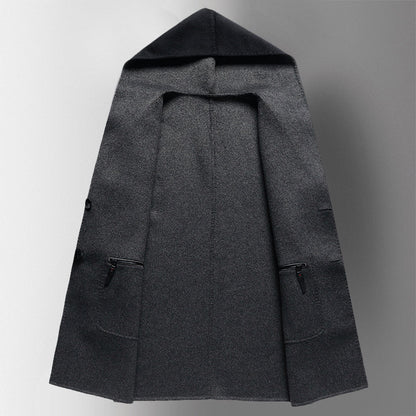 Francesco Hooded Coat | Reversible Patch Pockets Coat