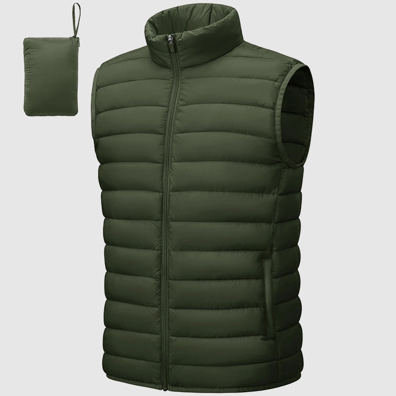 Hunter Regular Fit Puffer Vest | Stand Collar Puffer Vest