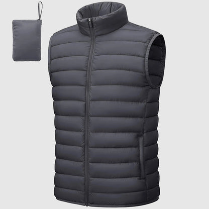 Hunter Regular Fit Puffer Vest | Stand Collar Puffer Vest