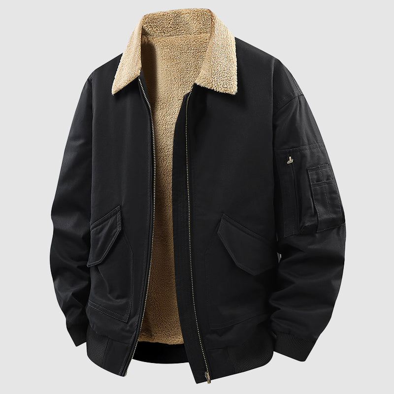 Giovanni Regular Fit Bomber Jacket | Solid Bomber Jacket