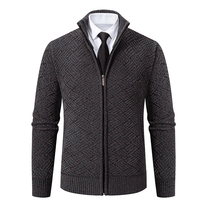 Hunter Regular Fit Zip-Up Knit Cardigan | Zip-Up Knit Cardigan