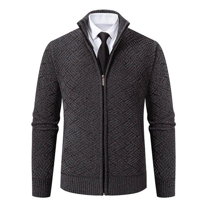 Hunter Regular Fit Zip-Up Knit Cardigan | Zip-Up Knit Cardigan
