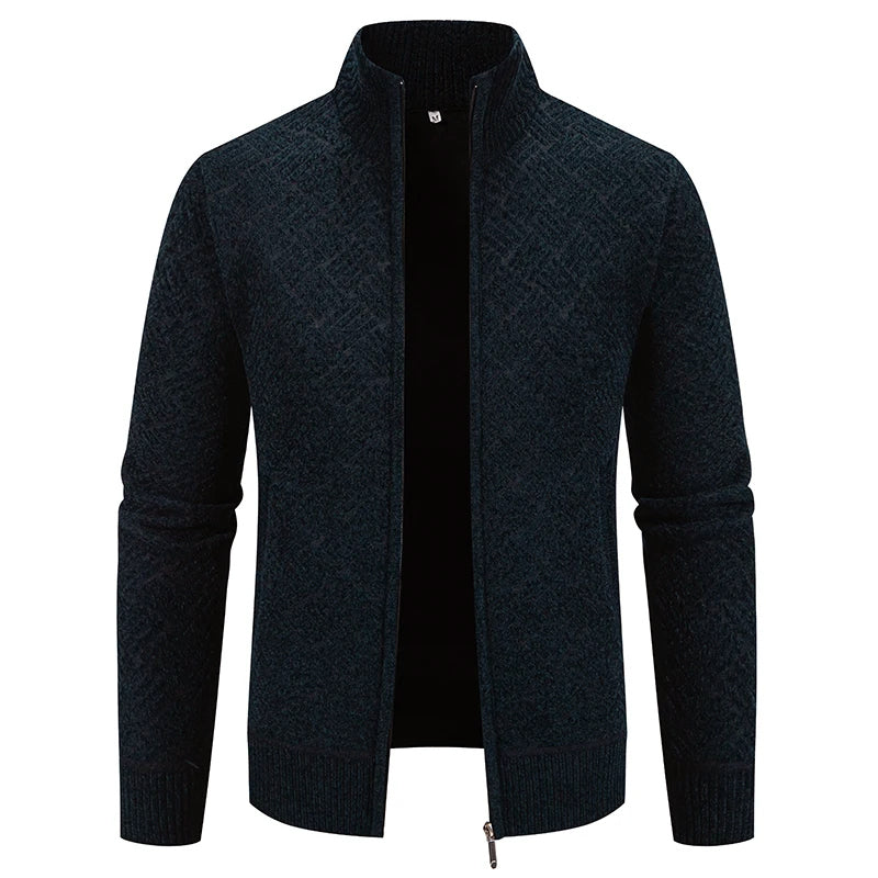 Hunter Regular Fit Zip-Up Knit Cardigan | Zip-Up Knit Cardigan