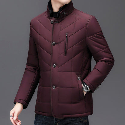 Marco Hip-Length Quilted Jacket | Fur Trim Collar Quilted Jacket