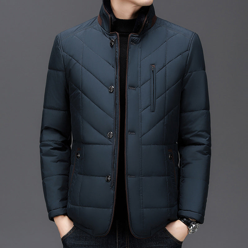 Marco Hip-Length Quilted Jacket | Fur Trim Collar Quilted Jacket