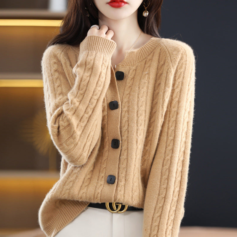 Mary Minimalist Chic Cardigan | Cable Knit Cardigan