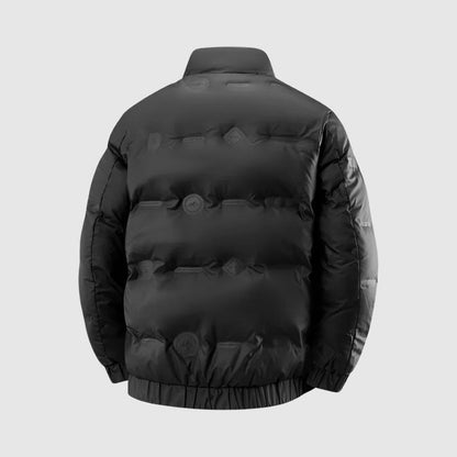 Elijah Relaxed Fit Puffer Jacket | Stand Collar Zip-Up Jacket