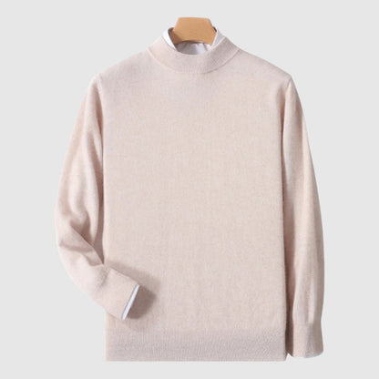Mattia Regular Fit Mock Neck Sweater | Ribbed, Solid Sweater