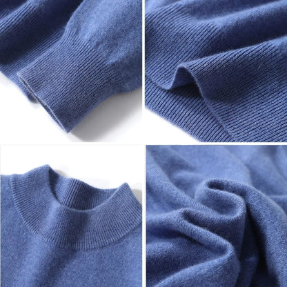 Mattia Regular Fit Mock Neck Sweater | Ribbed, Solid Sweater