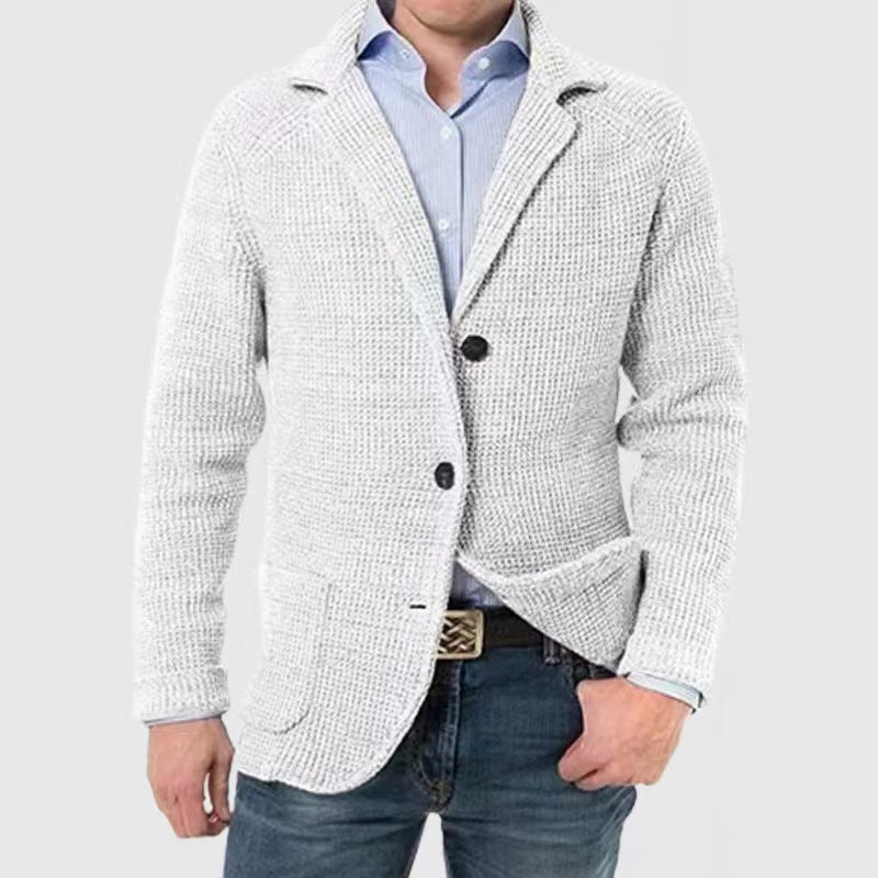 William Refined Textured Knit Blazer | Soft Knit Blazer
